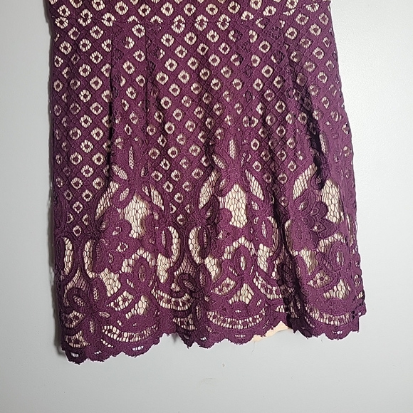 Free People Purple Lace One Million Lovers Dress 8 - Picture 3 of 6